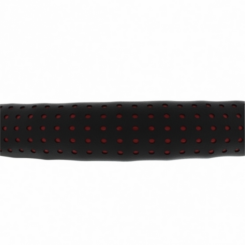 UP-70136 18" Perforated Leather Steering Wheel Cover - Red