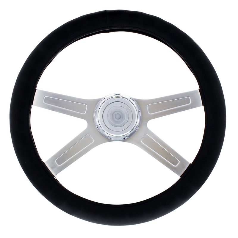 UP-70139 20" Black Steering Wheel Cover
