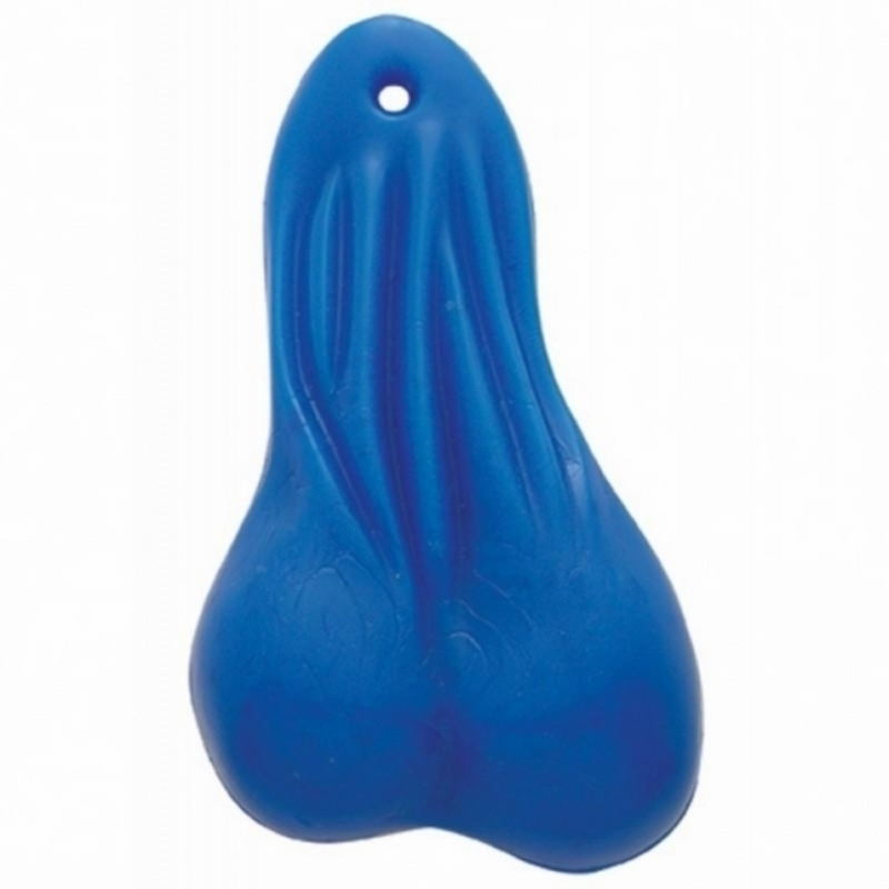 8-1/4" Tall Large Low-Hanging Rubber Balls - Blue