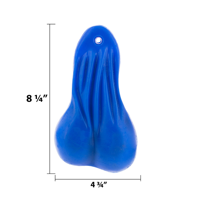 8-1/4" Tall Large Low-Hanging Rubber Balls - Blue