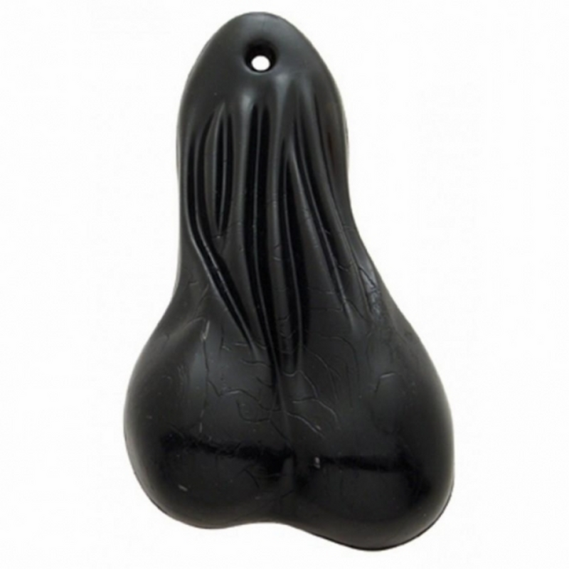 8-1/4" Tall Large Low-Hanging Rubber Balls - Black