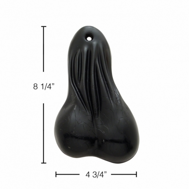 8-1/4" Tall Large Low-Hanging Rubber Balls - Black