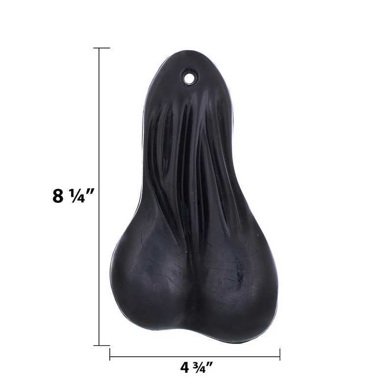 8-1/4" Tall Large Low-Hanging Rubber Balls - Black