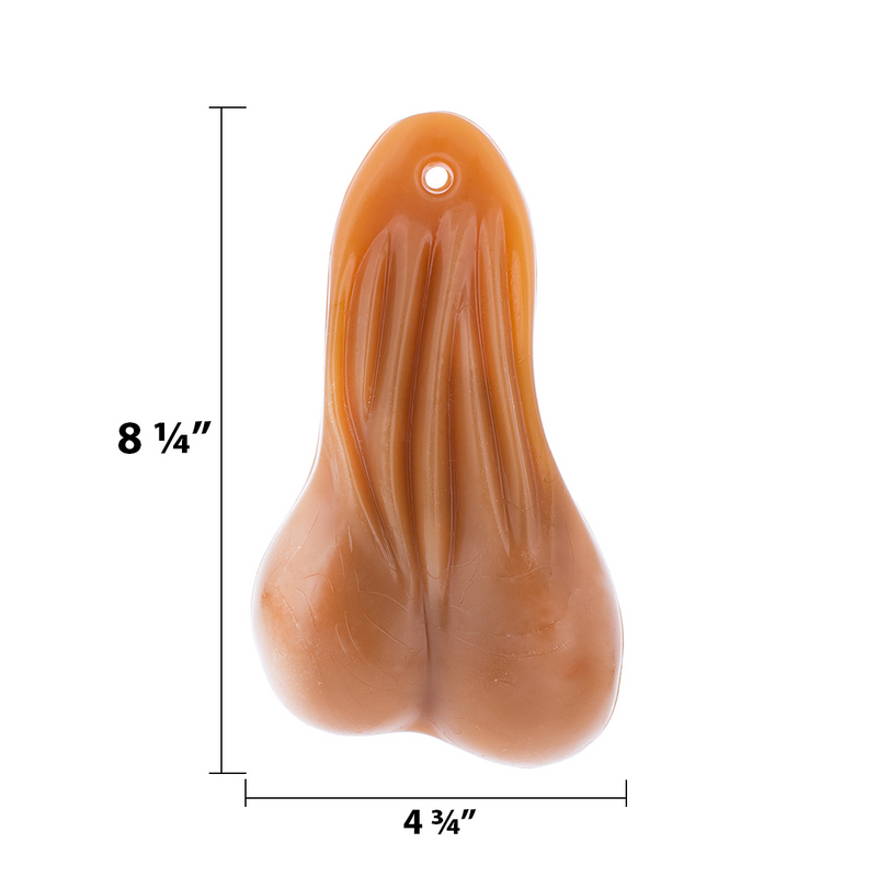 8-1/4" Tall Large Low-Hanging Rubber Balls - Tan