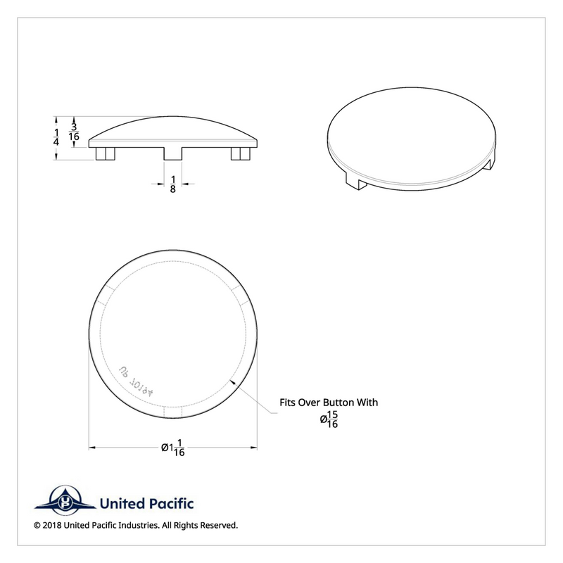 Cubierta de botón de vinilo para Kenworth (a granel)