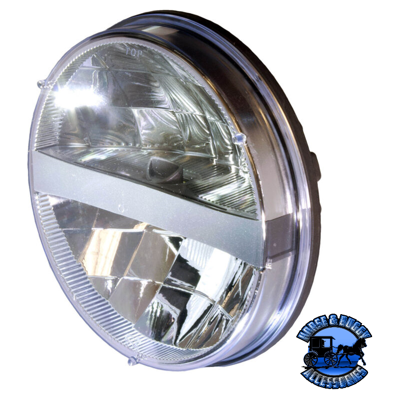 701C 7" White LED Headlight, Round, Par 56 Dark Gray