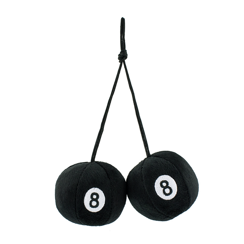 3" Round Fuzzy "8" Ball (Pair)