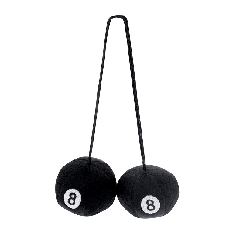 3" Round Fuzzy "8" Ball (Pair)