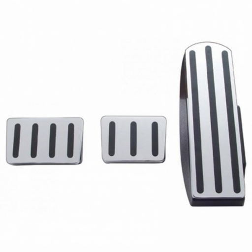 UP-70259 Freightliner Chrome Pedal Set - Black Insert
