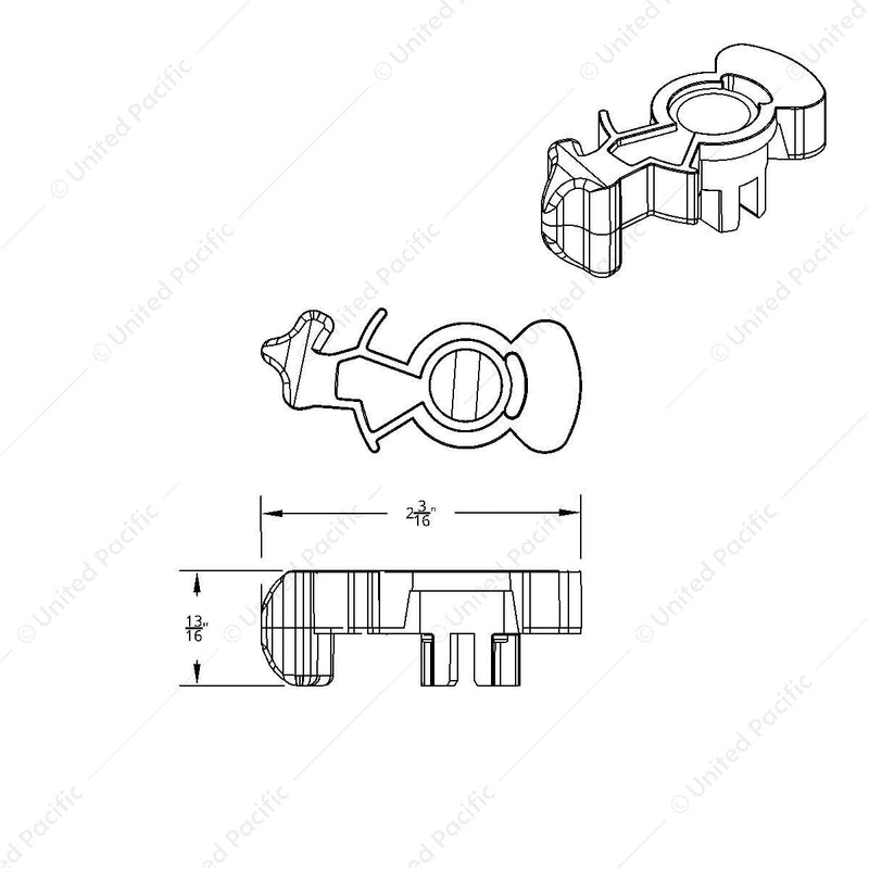 UP-70265 Chrome Splitter Button For Eaton Fuller 13 Speed Shifter