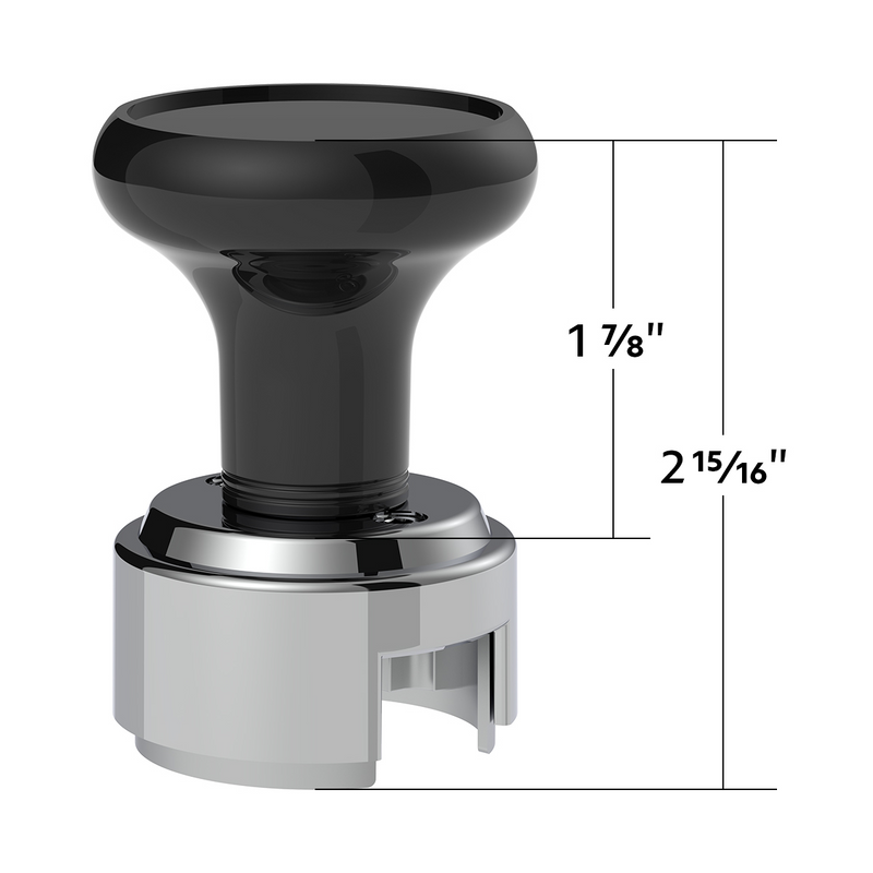 Thread-On Gearshift Knob & Adapter For Eaton Fuller Style 13/15/18 Shifter - Black