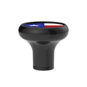 1/2"-13 Thread-On Gearshift Knob With Texas Flag Sticker - Black