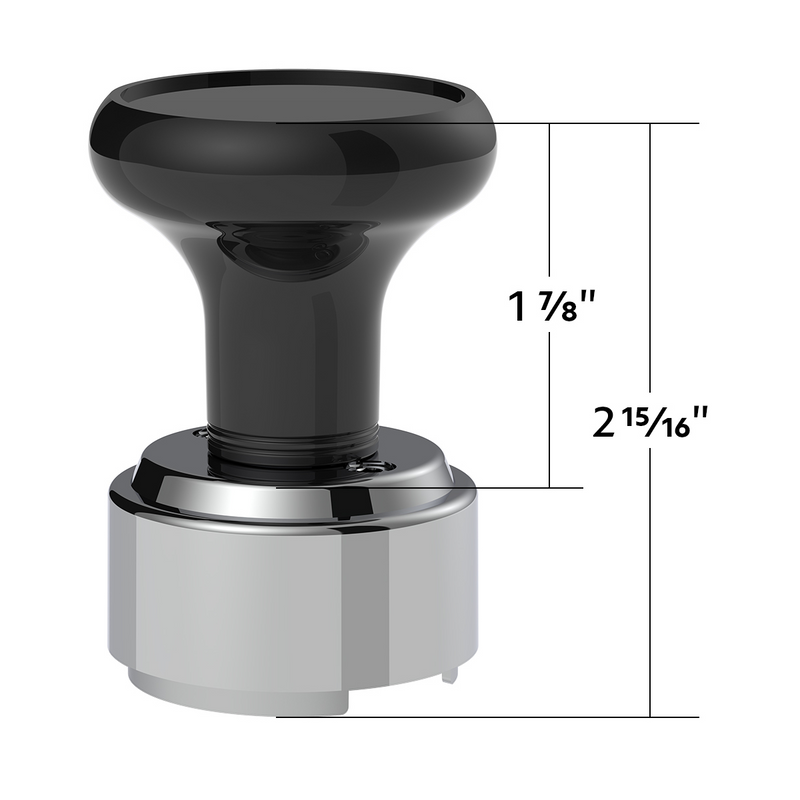 Thread-On Gearshift Knob & Adapter For Eaton Fuller Style 9/10 Shifter - Black