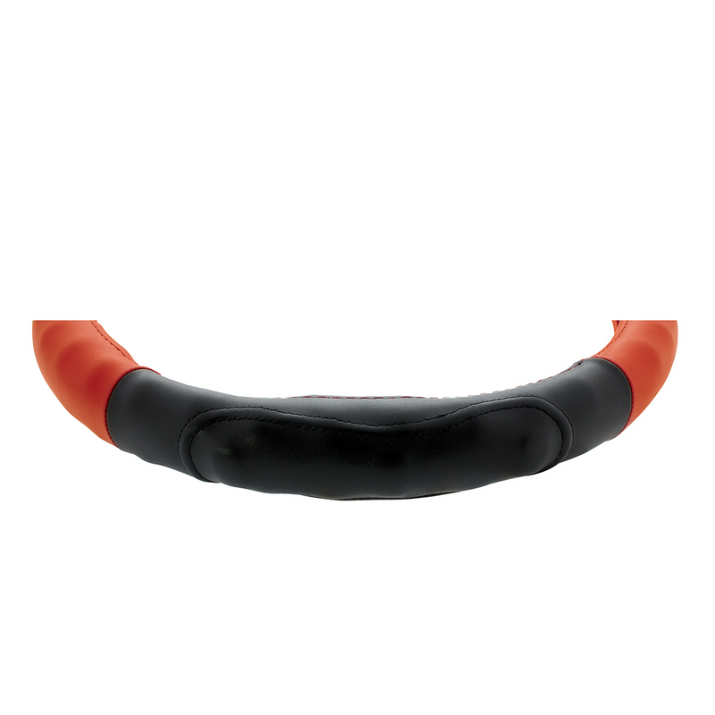 UP-70406 18" Duo Tone Steering Wheel Cover - Black & Red