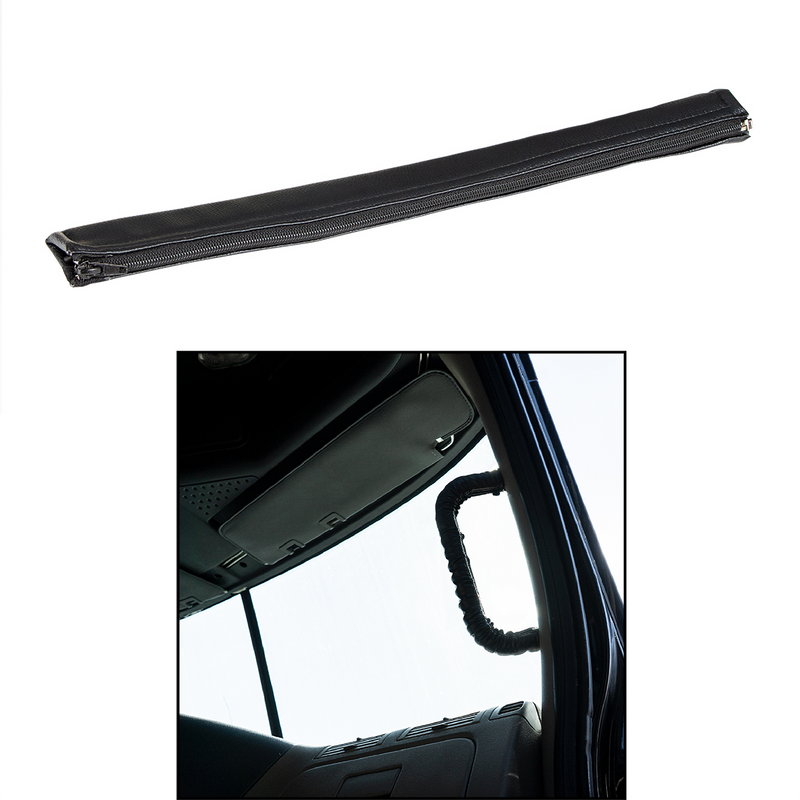 UP-70412 17" Driver Assist Grab Bar Cover - Black Engineered Leather