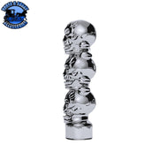 UP-70536B 1/2"-13 Thread-On 3 Skull Shift Knob-Chrome Shift Knob Gray