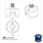 1/2"-13 Thread-On Shift Knob Mounting Adapter Eaton-Fuller 13/15/18 SHIFTER chrome 70589b,CADMIUM ORANGE 70880B,INDIGO BLUE 70881B,EMERALD GREEN 70882B,CANDY RED 70883B,LIQUID SILVER 70884B,PEARL WHITE 70885B,ELECTRIC YELLOW 70886B Dark Slate Gray