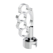 Thread-On Knuckle Gearshift Knob With Chrome 13/15/18 Speed Adapter - Chrome