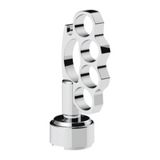 Thread-On Knuckle Gearshift Knob With Chrome 13/15/18 Speed Adapter - Chrome