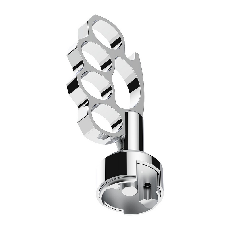 Thread-On Knuckle Gearshift Knob With Chrome 13/15/18 Speed Adapter - Chrome