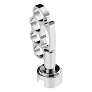 Thread-On Knuckle Gearshift Knob With Chrome 13/15/18 Speed Adapter - Chrome