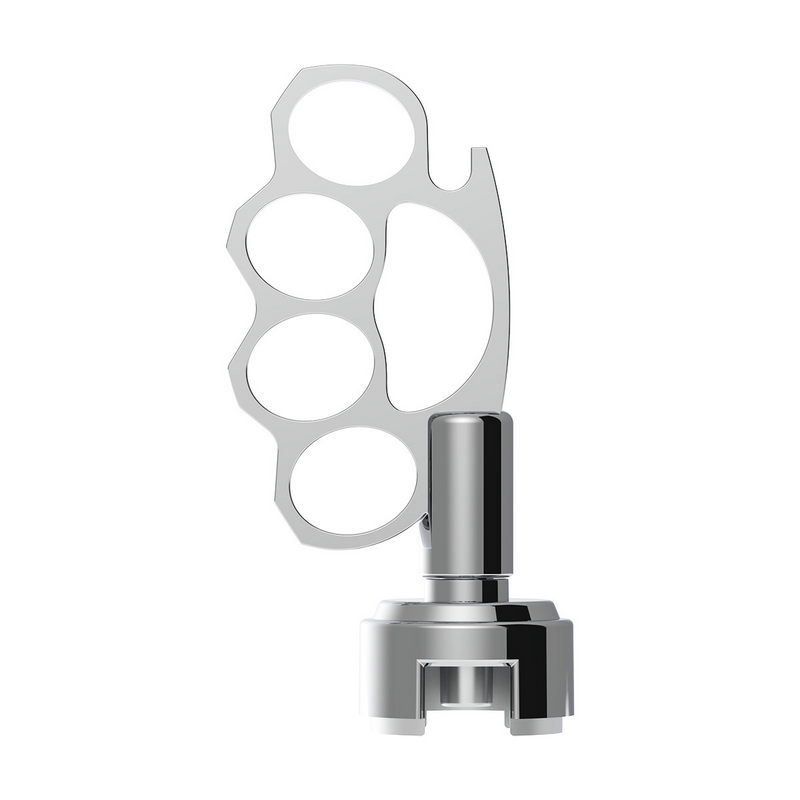 Thread-On Knuckle Gearshift Knob With Chrome 13/15/18 Speed Adapter - Chrome