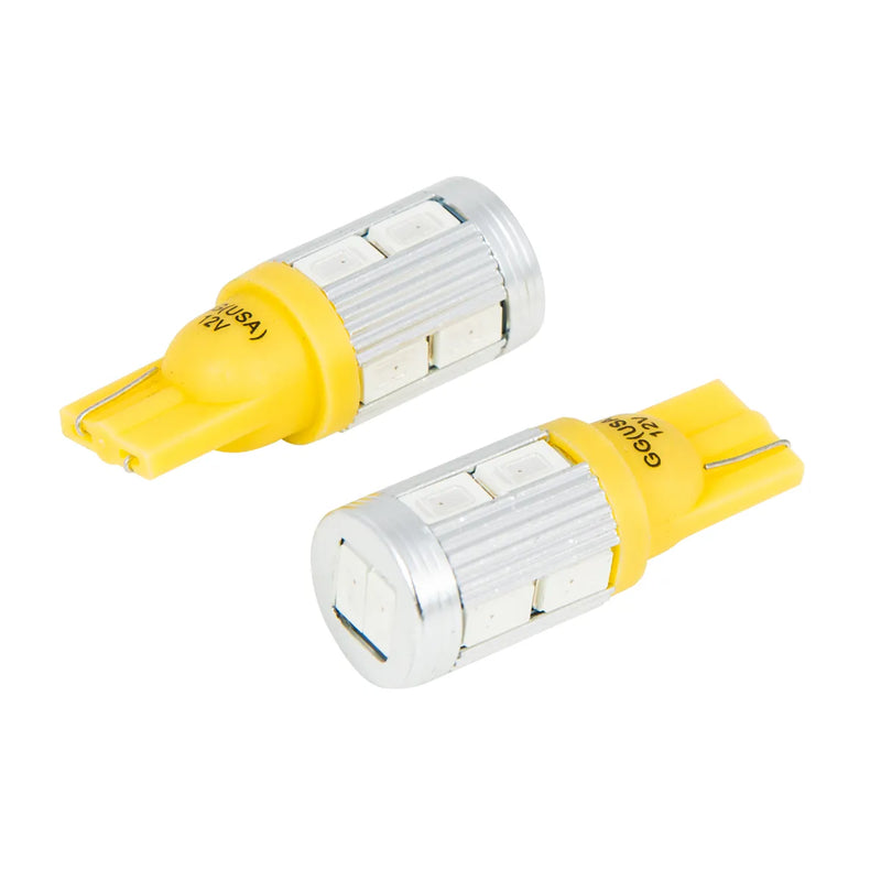 70610 #194/168 AMBER 10LED HEATSINK TOWER STYLE LIGHT BULBS, 12V TOWER BULB Sandy Brown