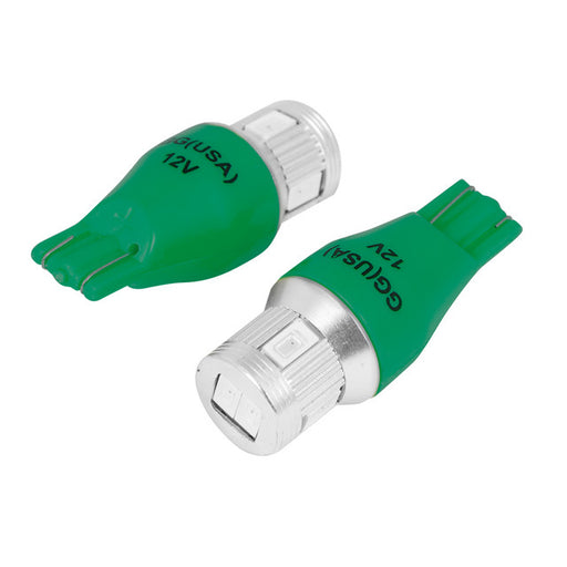 70622 #921/912 GREEN 6LED W/HEATSINK TOWER STYLE LIGHT BULBS, 12V Sea Green