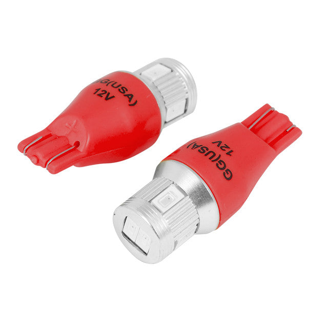 70623 #921/912 RED 6LED W/HEATSINK TOWER STYLE LIGHT BULBS, 12V Light Gray