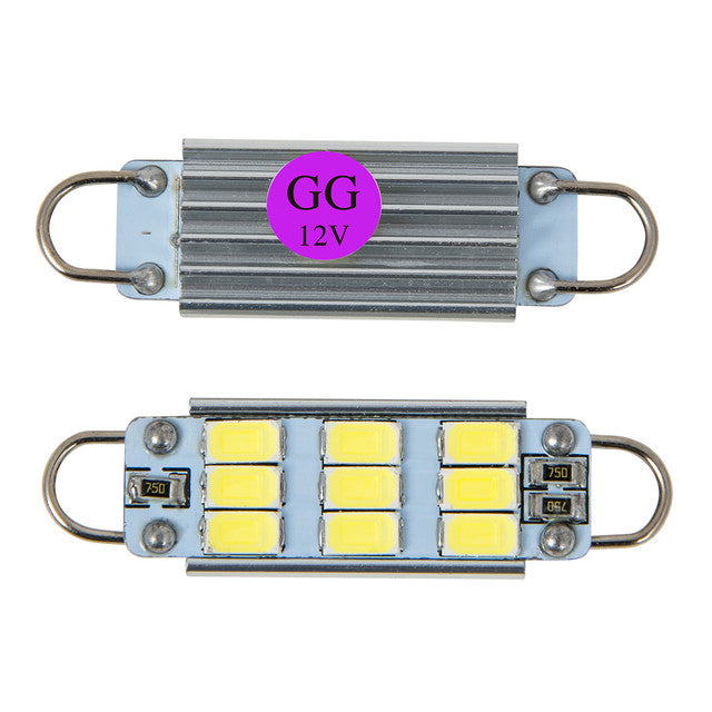 70635 #561 PURPLE 9LED INTERIOR DOME LIGHT BULBS W/ HEAT SINK, 12V Dark Sea Green