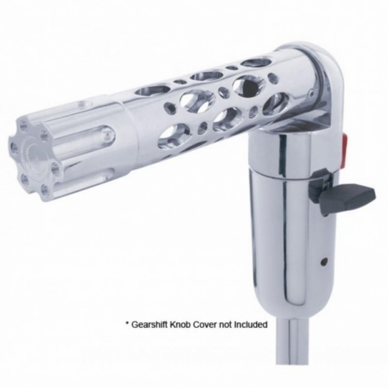 Perilla de palanca de cambios de cilindro de pistola estilo Austin cromada con adaptador de velocidad 13/15/18 - Horizontal