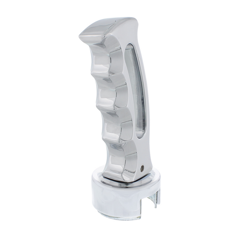 Chrome Slot Style Gearshift Knob With 13/15/18 Speed Adapter