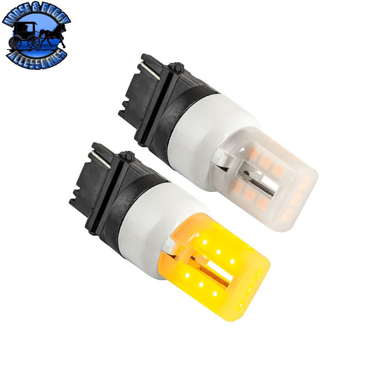 70695 #3157 AMBER 21 LED W/CERAMIC TOWER LIGHT BULBS, 12V/24V