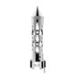 Chrome Brooklyn Style Spike Gearshift Knob With LED 13/15/18 Speed Adapter - White SHIFTER Gray