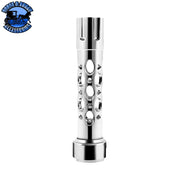 Chrome Austin Style Gun Cylinder Gearshift Knob With LED 13/15/18 Speed Adapter - Red SHIFTER Dark Slate Gray