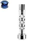 Chrome Austin Style Gun Cylinder Gearshift Knob With LED 13/15/18 Speed Adapter - Blue Dark Slate Gray