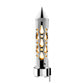 Chrome Brooklyn Style Spike Gearshift Knob With LED 9/10 Speed Adapter - Amber Light Gray