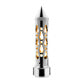 Chrome Brooklyn Style Spike Gearshift Knob With LED 9/10 Speed Adapter - Amber Light Gray
