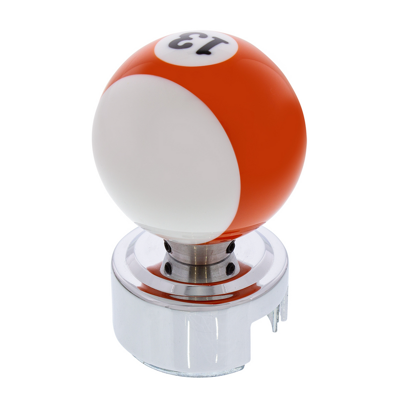 Number 13 Pool Ball Gearshift Knob For 13/15/18 Speed Eaton Style Shifters