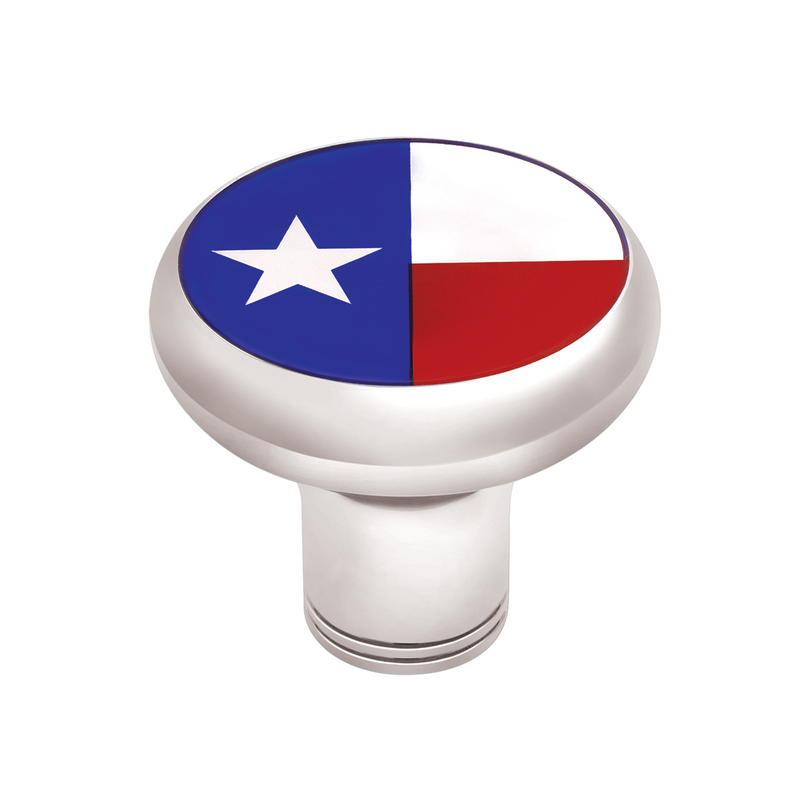 Perilla de cambio de marchas cromada con rosca de 1/2"-13 - Bandera de Texas