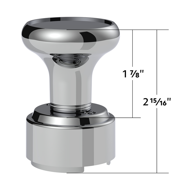 Chrome Thread-On Shift Knob & Adapter For Eaton Fuller Style 9/10 Shifter