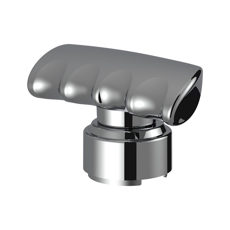 Thread-On T-Shape Gearshift Knob With Chrome 9/10 Speed Adapter - Chrome