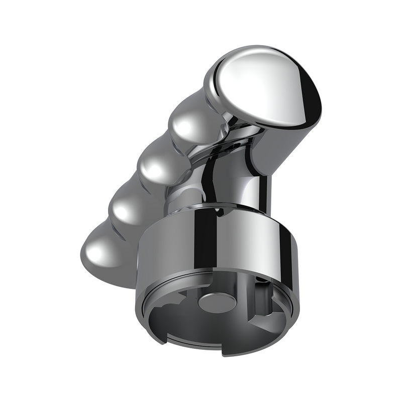 Thread-On T-Shape Gearshift Knob With Chrome 9/10 Speed Adapter - Chrome