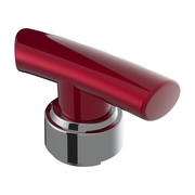 Thread-On T-Shape Gearshift Knob With Chrome 9/10 Speed Adapter - Candy Red