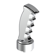 Thread-On Pistol Grip Gearshift Knob With Chrome 13/15/18 Speed Adapter - Chrome