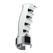 Thread-On Pistol Grip Gearshift Knob With Chrome 13/15/18 Speed Adapter - Chrome