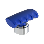 Thread-On T-Shape Gearshift Knob With Chrome 13/15/18 Speed Adapter - Indigo Blue