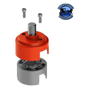 1/2"-13 Thread-On Shift Knob Mounting Adapter Eaton-Fuller 13/15/18 SHIFTER chrome 70589b,CADMIUM ORANGE 70880B,INDIGO BLUE 70881B,EMERALD GREEN 70882B,CANDY RED 70883B,LIQUID SILVER 70884B,PEARL WHITE 70885B,ELECTRIC YELLOW 70886B Sienna