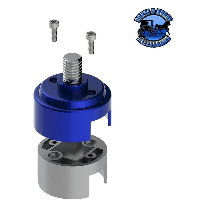 1/2"-13 Thread-On Shift Knob Mounting Adapter Eaton-Fuller 13/15/18 SHIFTER chrome 70589b,CADMIUM ORANGE 70880B,INDIGO BLUE 70881B,EMERALD GREEN 70882B,CANDY RED 70883B,LIQUID SILVER 70884B,PEARL WHITE 70885B,ELECTRIC YELLOW 70886B Dark Slate Blue