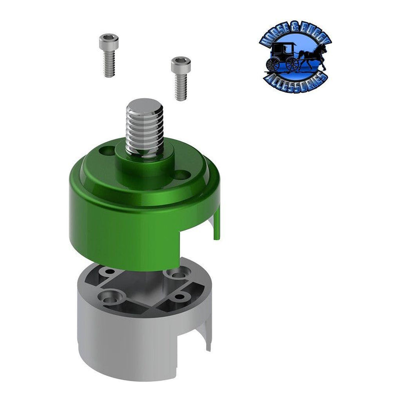 1/2"-13 Thread-On Shift Knob Mounting Adapter Eaton-Fuller 13/15/18 SHIFTER chrome 70589b,CADMIUM ORANGE 70880B,INDIGO BLUE 70881B,EMERALD GREEN 70882B,CANDY RED 70883B,LIQUID SILVER 70884B,PEARL WHITE 70885B,ELECTRIC YELLOW 70886B Dark Olive Green